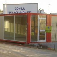 Rotulación en vinilo. Acuario Inmobiliaria Caseta obra Dos Hermanas Sevilla