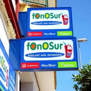Rótulo luminoso, Banderola de Fonosur Dos Hermanas Sevilla