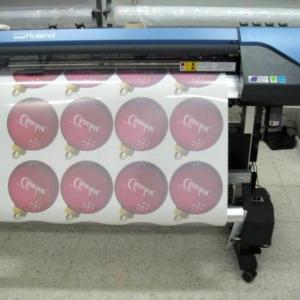 Impresión digital en vinilo electroestático + reserva blanca ( vinilo reutilizable )