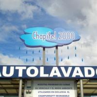 Rótulo luminoso corpóreo. Autolavado Chapitel 2000 Dos Hermanas Sevilla