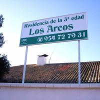 Valla publicitaria o cartelera, así como cartel de obra  panelable y rotulada con vinilo. Residencia Los Arcos Dos Hermanas Sevilla