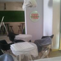 Rotulación de fotomurales en vinilo. Cafetería Ciudad Deportiva del Real Betis Balompiés
