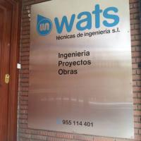 Rótulo cartel con rotulación Wats ( Sevilla )