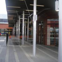Toldos en lona plástica especial para lluvia de 450 mts en centro Comercial El Faro Badajoz. Trabajos realizados para Acciona Facility Services 