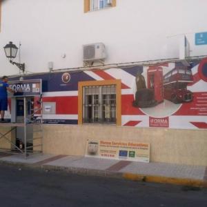 Iforma la Algaba Sevilla. Rotulación en vinilo laminado especial pared 