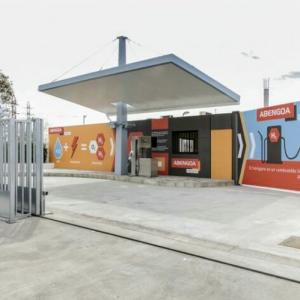 Rotulación fotomural Gasolinera de Hidrógeno de Abengoa Sevilla