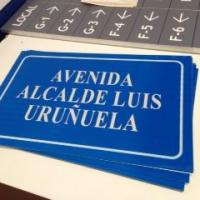 Rótulo cartel con rotulación Callejero de Sevilla