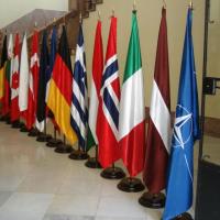Banderas Sevilla, Convención de la OTAN en Sevilla. Banderas de doble raso bordadas para Cuartel General de la Fuerza Terrestre de Sevilla.