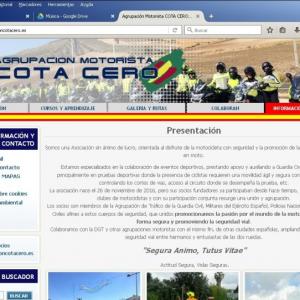 Página web de la agrupación motorista Cota Cero