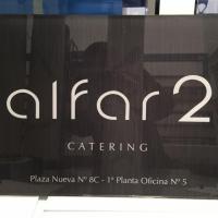 Rótulo cartel con rotulación Alfar 2, Sevilla