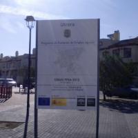 Valla publicitaria o cartelera, así como cartel de obra  panelable y rotulada con vinilo. Consurso para el Programa de Fomento Agrario del Ayuntamiento de Utrera Sevilla