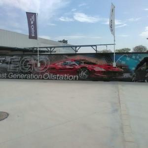 Decoración y rotulación con vinilos especiales de gasolinera EGO en Sevilla