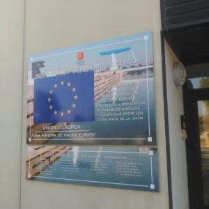 Rótulo Cartel fachada para el Puerto de Sevilla. 