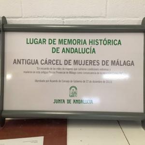 Rótulo Cartel Homologado Memoria Histórica. Junta de Andalucía. Málaga