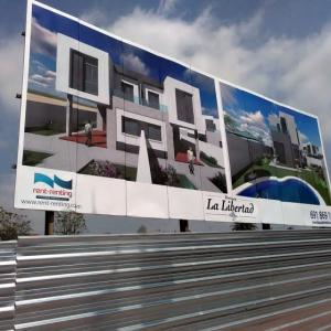 Valla cartelera de obra o publicitaria. Rent Renting Dos Hermanas Sevilla.