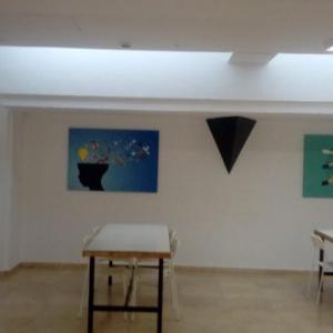 Impresión digital sobre lienzos conj bastidor de madera para decoración interior. Colegio Mayor de Sevilla.