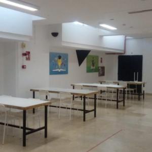 Impresión digital sobre lienzos conj bastidor de madera para decoración interior. Colegio Mayor de Sevilla.