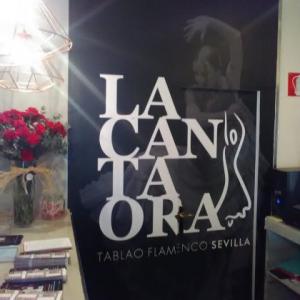 Rotulación de foto murales en vinilos especiales de pared. La cantaora en Sevilla.