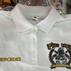 Bordado oro sobre Polo, para el 30 Aniversario del Motoclub Pitos Locos de Sevilla.