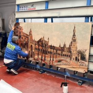 Cuadro en impresión sacado de acuarela para Futer en Sevilla.