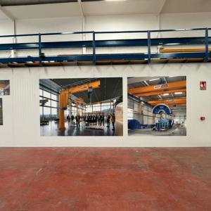 Cuadros en impresión digital para decoración de nave. Abus Dos Hermanas Sevilla.