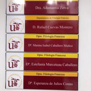 Rótulo homologado Universidad de Sevilla.